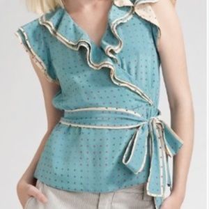 Marc by Marc Jacobs silk wrap blouse